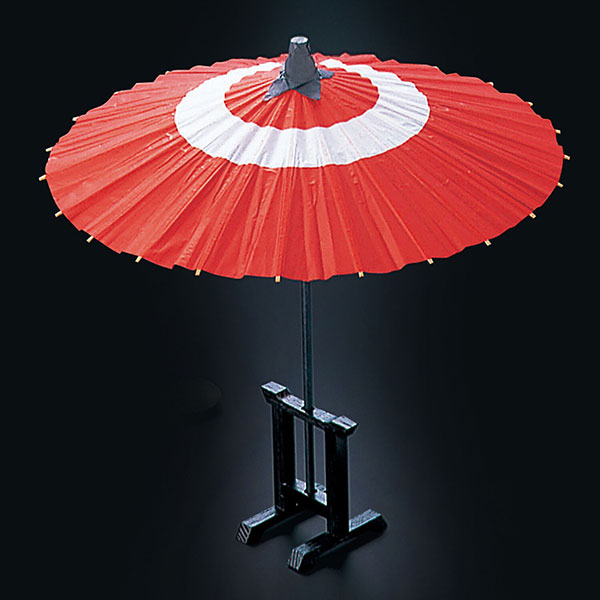 ミニチュア飾り傘用黒塗り傘立て